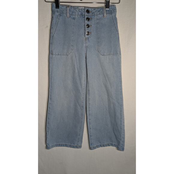 Jessica Simpson Girls Olivia Wide Leg Jeans Sz 7Adjustable waist Light Wash Y2K - Picture 3 of 8